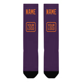 Custom Purple Orange Knee-High Sock