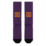Custom Purple Orange Knee-High Sock