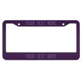 Custom Purple Light Purple License Plate Frame