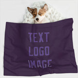 Custom Purple Light Purple Pet Blanket
