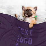 Custom Purple Light Purple Pet Blanket