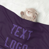 Custom Purple Light Purple Pet Blanket