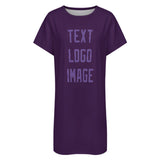 Custom Purple Light Purple Nachthemd