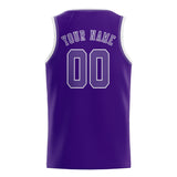 Custom Purple & Light Purple Colors Design Sports Basketball Jersey