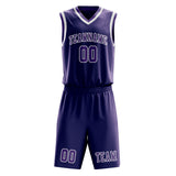 Custom Purple Light Purple Basketball Set