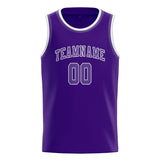 Custom Purple & Light Purple Colors Design Sports Basketball Jersey