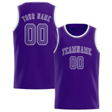 Custom Purple & Light Purple Colors Design Sports Basketball Jersey