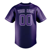 Custom Purple & Light Purple Colors Design Sports Baseball Jersey
