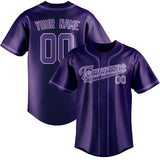 Custom Purple & Light Purple Colors Design Sports Baseball Jersey