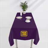 Custom Purple Light Purple Square Table Cloth
