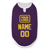 Custom Purple Gold Pet Vest