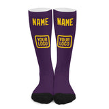 Custom Purple Gold Knee-High Sock
