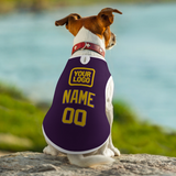 Custom Purple Gold Pet Vest