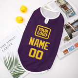 Custom Purple Gold Pet Vest