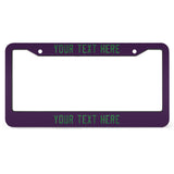 Custom Purple Emerald Green License Plate Frame
