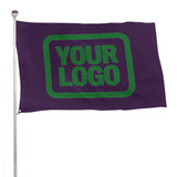 Custom Purple Emerald Green Flag