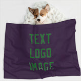 Custom Purple Emerald Green Pet Blanket