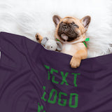 Custom Purple Emerald Green Pet Blanket