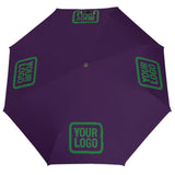 Custom Purple Emerald Green Automatic Umbrella