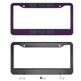 Custom Purple Emerald Green License Plate Frame