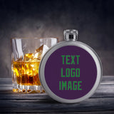 Custom Purple Emerald Green Hip Flask