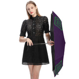 Custom Purple Emerald Green Automatic Umbrella