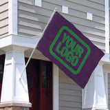 Custom Purple Emerald Green Flag