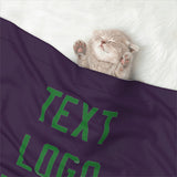 Custom Purple Emerald Green Pet Blanket