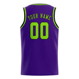 Custom Purple & Emerald Green Colors Design Sports Basketball Jersey
