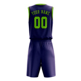 Custom Purple Emerald Green Basketball Set
