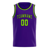 Custom Purple & Emerald Green Colors Design Sports Basketball Jersey
