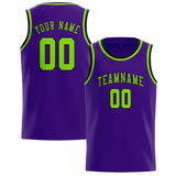 Custom Purple & Emerald Green Colors Design Sports Basketball Jersey