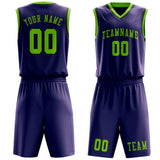 Custom Purple Emerald Green Basketball Set