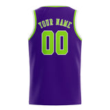 Custom Purple & Emerald Green Colors Design Sports Basketball Jersey