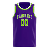Custom Purple & Emerald Green Colors Design Sports Basketball Jersey