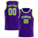 Custom Purple & Emerald Green Colors Design Sports Basketball Jersey