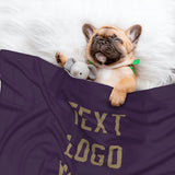 Custom Purple Light Khaki Pet Blanket