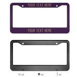 Custom Purple Light Khaki License Plate Frame