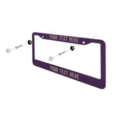 Custom Purple Light Khaki License Plate Frame