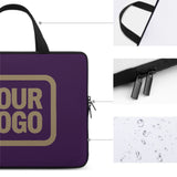 Custom Purple Light Khaki Laptop Bag