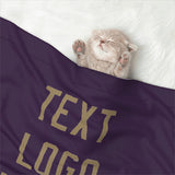 Custom Purple Light Khaki Pet Blanket