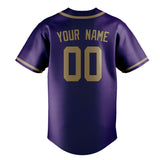 Custom Purple & Light Khaki Colors Design Sports Baseball Jersey