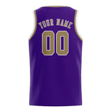 Custom Purple & Light Khaki Colors Design Sports Basketball Jersey