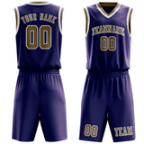 Custom Purple Light Khaki Basketball Set