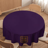 Custom Purple Khaki Round Table Cloth