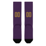 Custom Purple Khaki Knee-High Sock