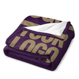 Custom Purple Light Khaki Blanket