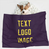 Custom Purple Light Yellow Pet Blanket