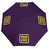 Custom Purple Light Yellow Automatic Umbrella