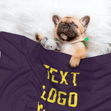 Custom Purple Light Yellow Pet Blanket
